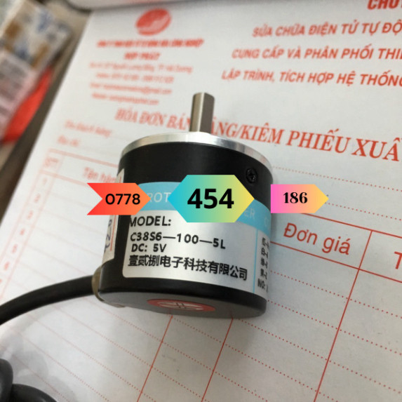 [Mới] Bộ mã hóa vòng quay Encoder  5VDC 100 xung C38S6-100-5L