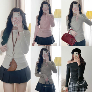 [Siêu Phẩm 5 Màu]: Áo Len Tăm Lông Thỏ Mịn Trễ Lệch Vai Nhún Eo Tinh Tế Tone Màu Basic Dễ Phối Đồ (Ảnh Thật Trải Sàn)