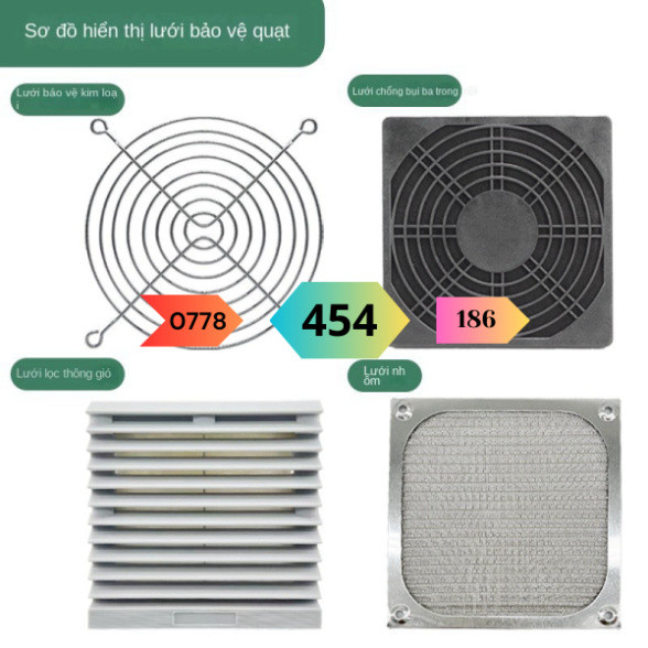[Mới] Tủ Pfd9802 Tủ Phân Phối Điện Lưới Lọc Thông Gió Quạt Bảo Vệ IP55 Lưới Chống Bụi