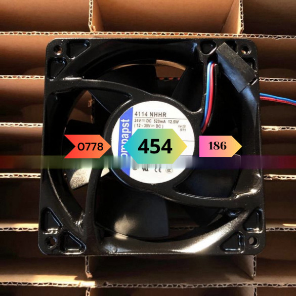 4114 Nhhr 24V 12.5W Quạt Ebmpapst 120*120*38 , Quạt 4114Nhhr