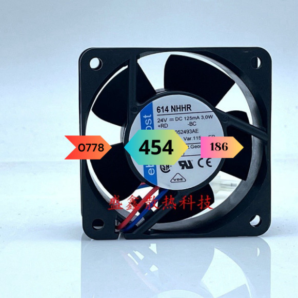[Mới] Quạt Làm Mát ebmpapst 6025 24V 614Hr,  614NHHR, 614NGHH, 614NGN, 614HR, 614N-2HH