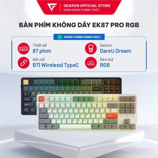  Bàn phím Không dây EK87 Pro RGB Trắng Đen Dream Switch 