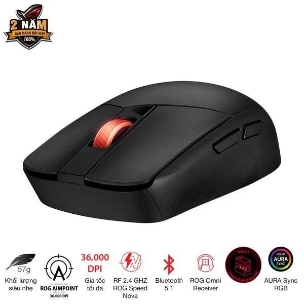 Chuột không dây ASUS ROG Strix Impact III Wireless 2 Mode Cảm biến Rog Aimpoint BH 24 tháng | BigBuy360 - bigbuy360.vn