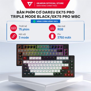 Bàn phím cơ DareU EK75 Pro Triple Mode Black Firefly switch/EK75 Pro WBC Dream SW