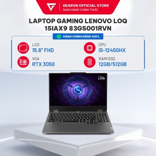 [TẶNG KÈM BALO + Túi chống sốc] Laptop gaming Lenovo LOQ 15IAX9 83GS001RVN i5-12450HX| 3050