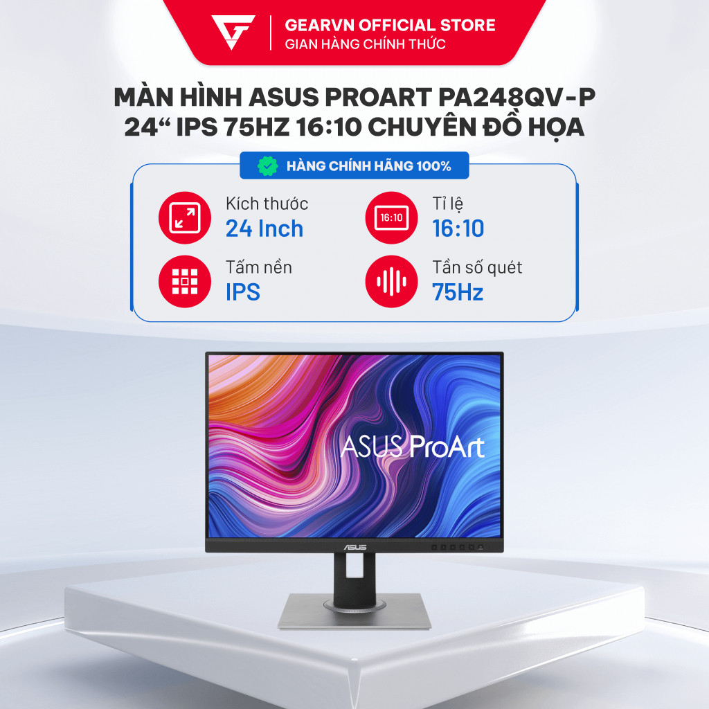 Màn Hình Đồ Hoạ ASUS ProArt PA248QV 24" (IPS/75Hz/sRGB/ 16:10) Chính Hãng