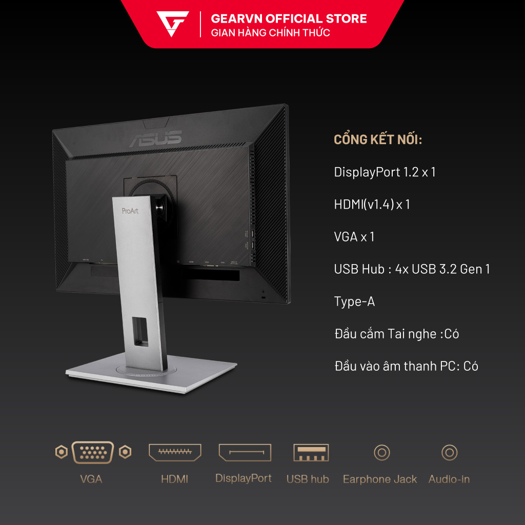 Màn Hình ASUS ProArt PA248QFV 24 inch IPS 100Hz | 16:10 WUXGA | Siêu Chuẩn màu Chuyên Đồ Họa | BigBuy360 - bigbuy360.vn