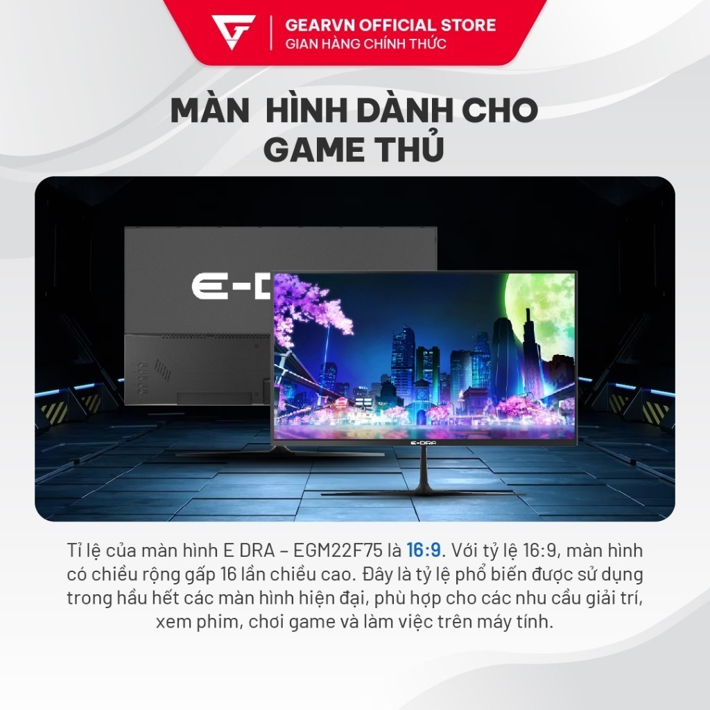 Màn hình phổ thông viền mỏng E-DRA EGM22F100H 22 inch IPS 100Hz Bảo hành 24 tháng | BigBuy360 - bigbuy360.vn