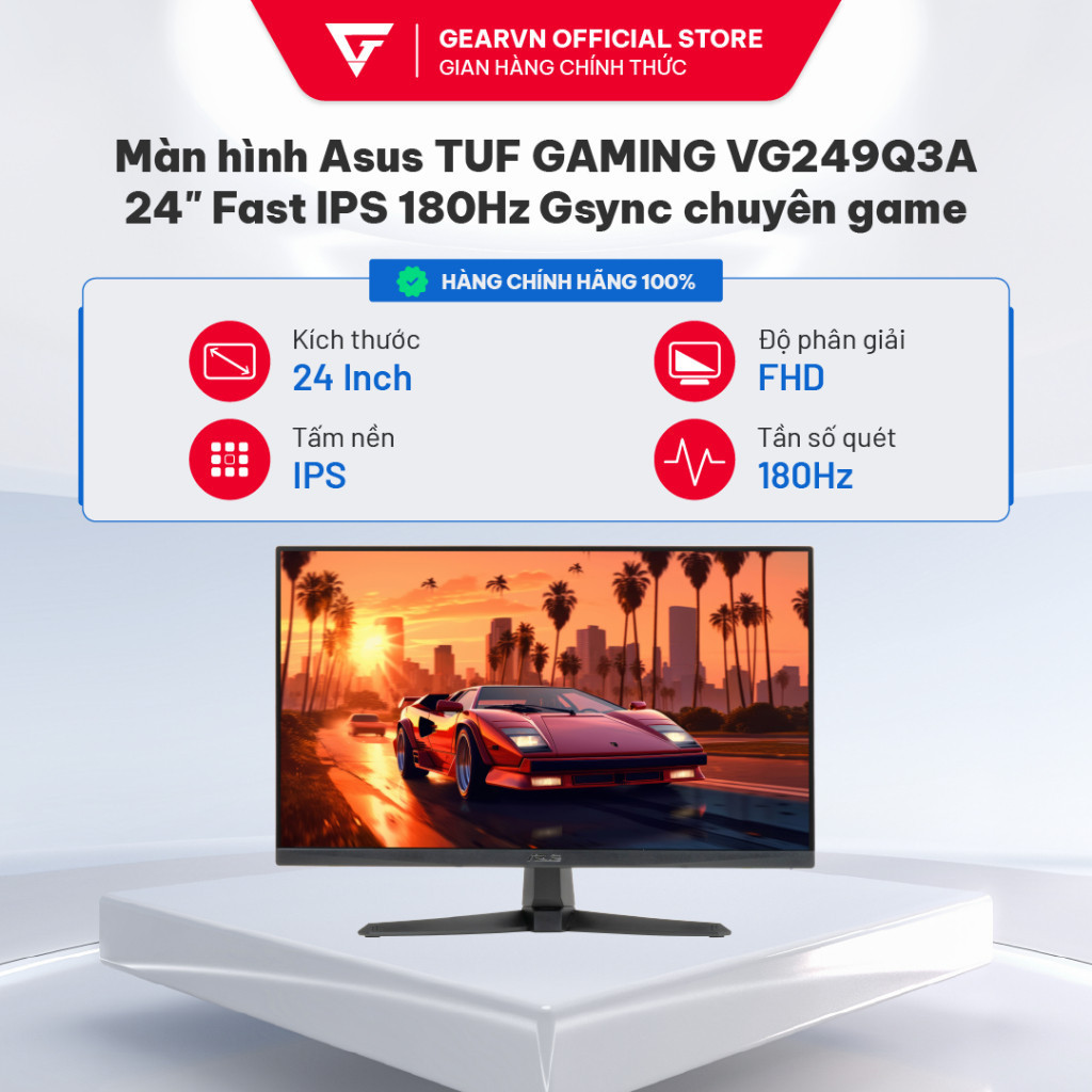 Màn hình Asus TUF GAMING VG249Q3A 24" Fast IPS 180Hz Gsync chuyên game