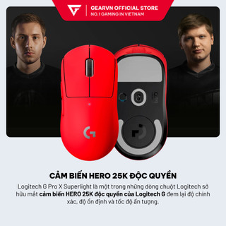 Chuột Logitech G Pro X Superlight Wireless Red/ Black/ White