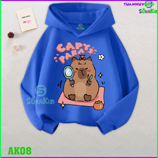 Áo khoác mùa đôngÁo Hoodie, bé gái ,bé trai capybara Áo có mũ trùm đầu.AK08. -HY