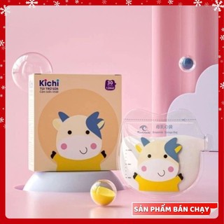 (2 hộp) 60 túi trữ sữa kichilachi 120ml có cảm ứng nhiệt, không BPA, 2 khoá zip