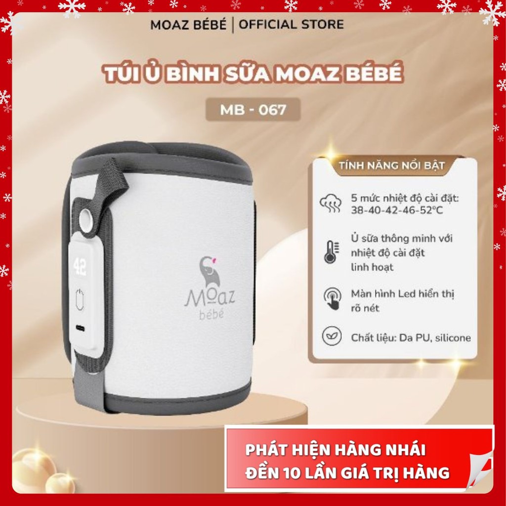 Túi ủ bình sữa MB067 Moaz BéBé MB-067 - bảo hành 1 năm