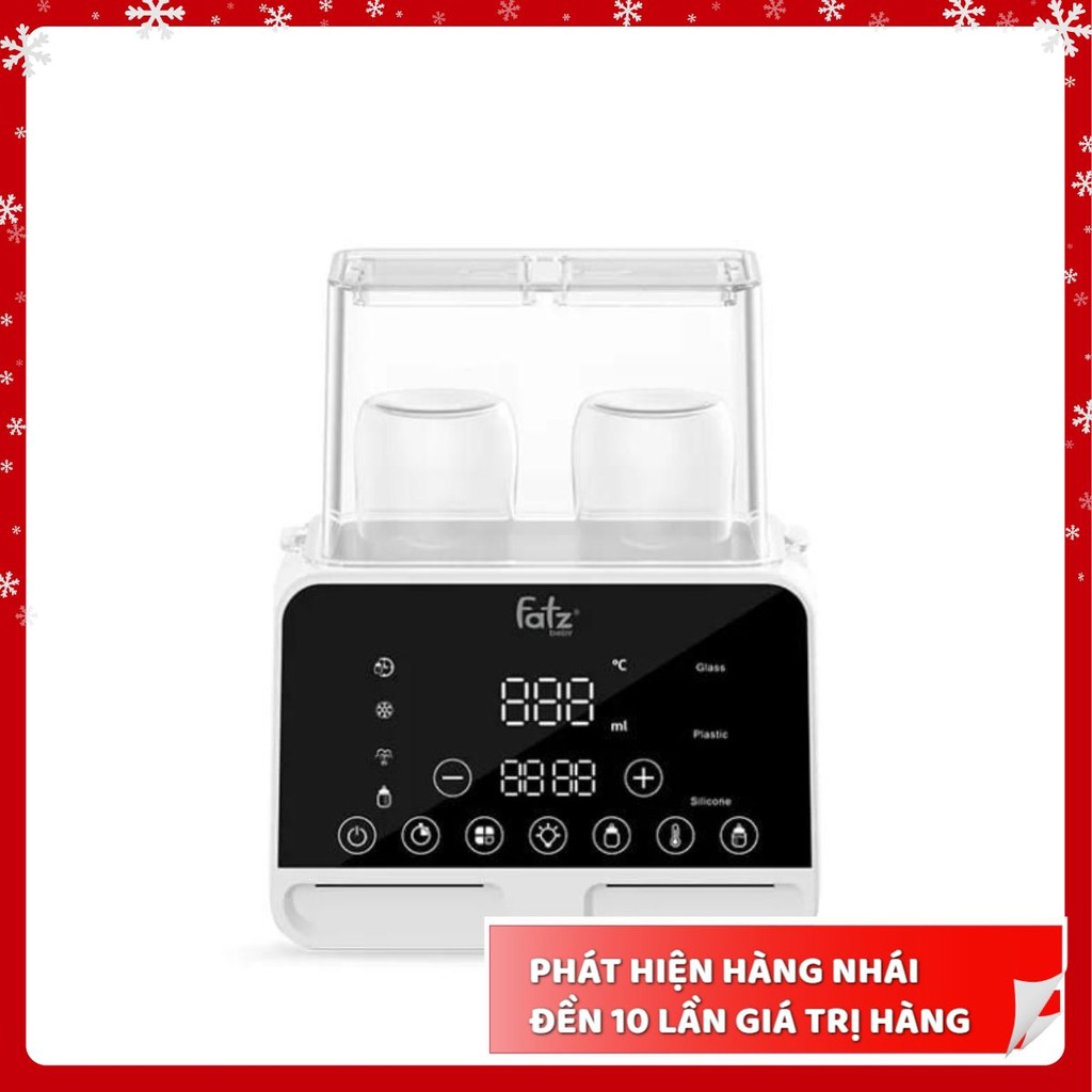 Máy hâm sữa tiệt trùng điện tử 2 bình Fatzbaby Duo 9 - FB3095KB - bảo hành 1 năm