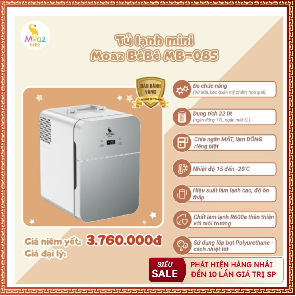 (bh 1 năm chính hãng) Tủ lạnh mini Moaz BéBé MB085