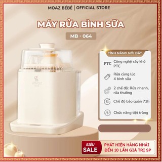   mâũ mới 4 cánh - bh 18 tháng  Máy rửa bình sữa sấy khô Moaz BéBé MB064 