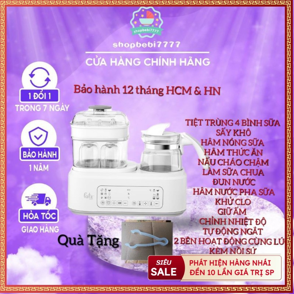 MÁY ĐA NĂNG ĐIỆN TỬ (TIỆT TRÙNG/ SẤY KHÔ/ HÂM SỮA/ NẤU CHÁO CHẬM/ ĐUN VÀ HÂM NƯỚC PHA SỮA) - MULTIMAX 2 PLUS+ - FB9025SL