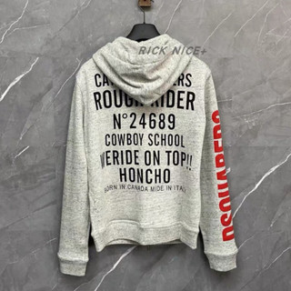  Áo Khoác Nỉ DSQ Phối Chữ Đỏ - Áo Hoodie Khóa Kéo Dày Dặn Dáng Rộng Nam Nữ Phong Cách Thời Trang Hot Trend . 