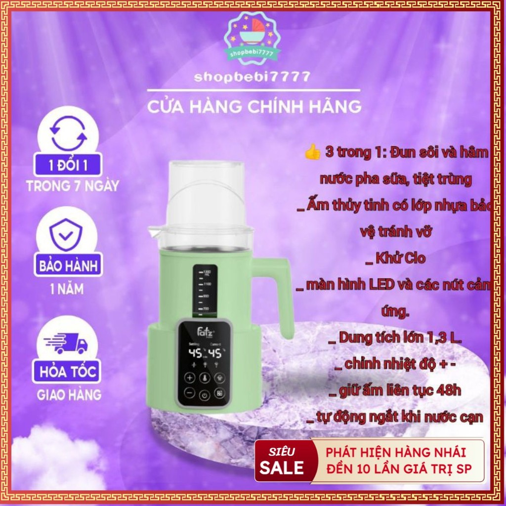 ( chính hãng BH 12th) Máy đun và hâm nước pha sữa điện tử Fatzbaby QUICK 14 - QUICK PRO 2