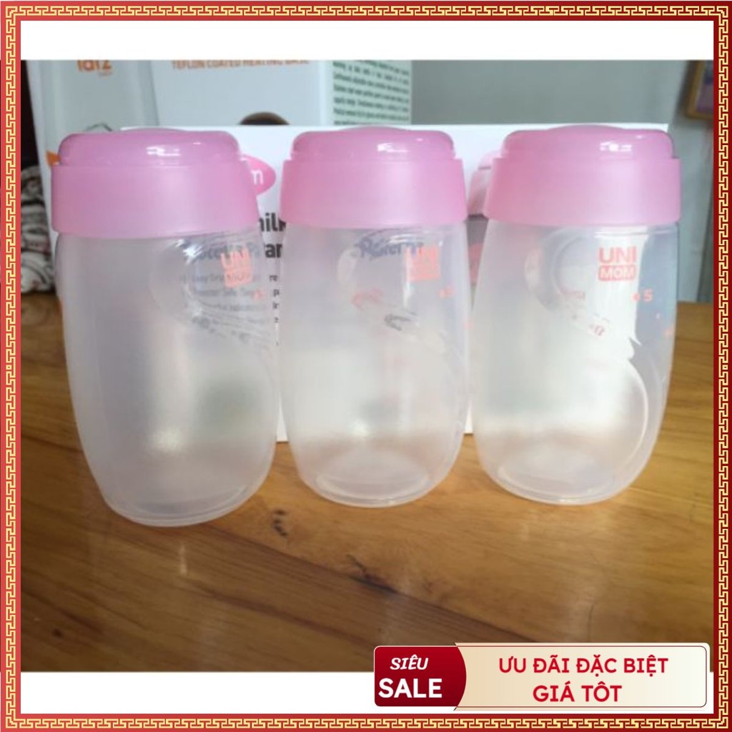 Bộ 3 bình trữ sữa unimom (chính hãng)