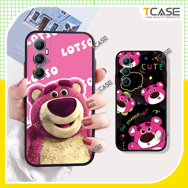 Ốp lưng Realme C65, Realme C65s in hình Gấu dâu - Tcase