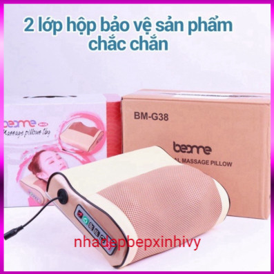 Gối massage cổ vai gáy có đèn hồng ngoại 20 bi cao cấp hỗ trợ mát xa toàn thân