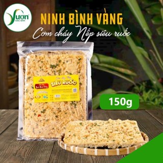 Cơm cháy NẾP SIÊU RUỐC (Túi 150g) cơm cháy chà bôn Đại Long Ninh Bình Vàng đặc biệt thơm ngon và giòn rụm - Vườn Đặc Sản