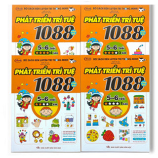 Sách - 1088 Câu Đố Phát Triển Trí Tuệ 5 - 6 Tuổi (Bộ 4 Cuốn)