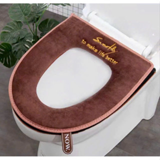 Miếng Lót Bồn Cầu Vải Nỉ Có Khoá Kéo Giúp Giữ Ấm Trong Ngày Lạnh Kích Thước 43x37cmFREESHIPLót bồn cầu nỉ bông