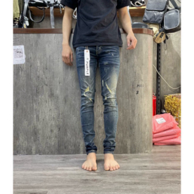 [HOT STREN] Quần Pupler Nam Dài 4 Cúc Tem Lụa Xanh Bụi Chấm Sơn Đẹp Hot Trend2024