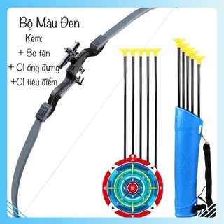 Bộ Đồ Chơi Cung Tên Thể Thao Loại Lớn Kèm 8 cái tên hít, Ông đựng tên Và Tiêu Điểm