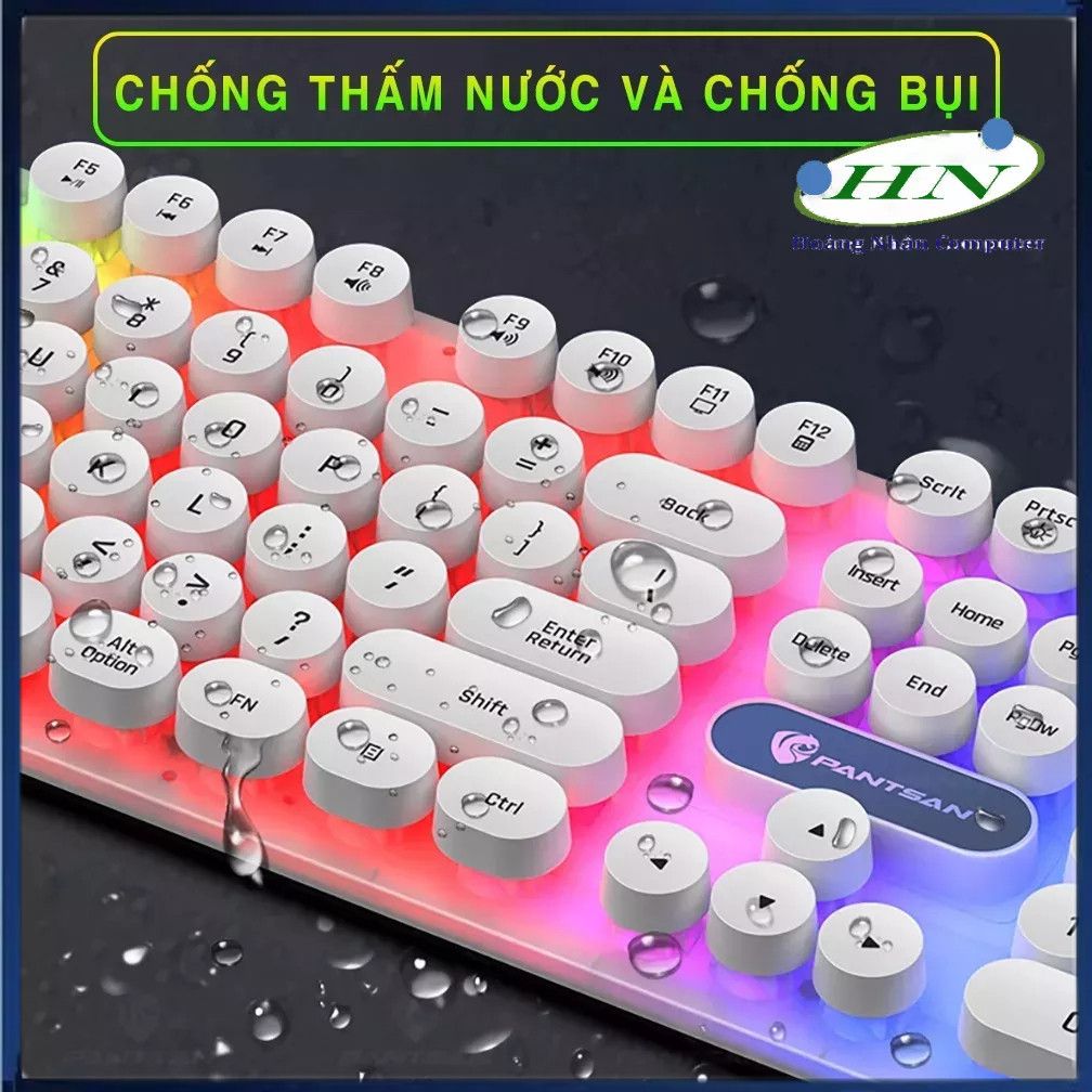 Bàn phím máy tính gaming giả cơ YINDIAO PK100 có dây nút tròn Led RGB chống nước chuyên chơi game và làm việc văn phòng | BigBuy360 - bigbuy360.vn