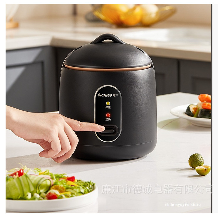 Nồi Cơm Điện Mini Chigo Chính Hãng, Nồi Nấu Đa Năng, Nấu Cơm, Hầm Cháo, Hấp, Luộc Dung Tích 1.2L
