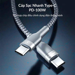 CÁP SẠC NHANH RM RC-172 TYPE C RA TYPE C 100W