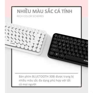 Bàn phím bluetooth Ajazz 308i thiết kế 84 phím tròn mini cực kì nhỏ gọn tiện lợi kết nối PC,Laptop,ĐT,tablet táo