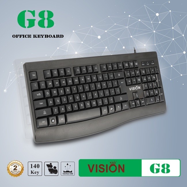 Bàn phím văn phòng có dây Vision G8