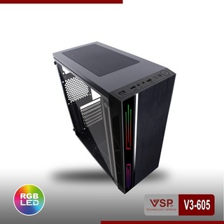 Case vsp v3-605 có sẵn led rgb và nắp hông trong suốt