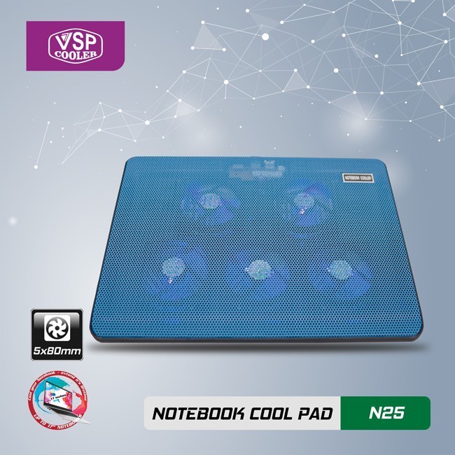 Đế Tản Nhiệt VSP Cooler N25 (5*Fan 8cm )