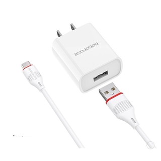 Bộ cóc cáp sạc borofone ba20 - cổng micro 2.1a