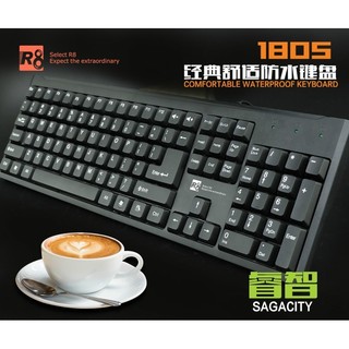 Bàn phím văn phòng có dây R8 1805 (Đen)