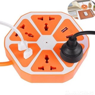 Ổ Cắm Điện Hình Trái Cam 2 Cổng USB