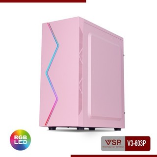 Vỏ nguồn máy tính vsp v3-603p có sẵn led rgb và nắp hông trong suốt