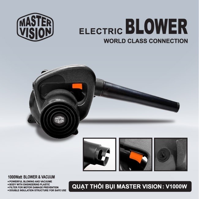 Quạt Thổi Bụi Master Vision V1000W (New 2022) (Quạt chuyên hút và thổi bụi Phòng Net) - AT
