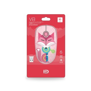 Chuột không dây fd v8 hình cáo hồng