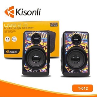 Loa vi tính 2.0 kisonli t-012 với 4 loa bass âm thanh nghe hay - at