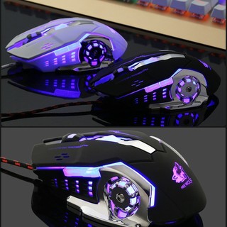 [TẶNG LÓT CHUỘT] Chuột game 6D-LED 7 màu FREE WOLF V5/X9