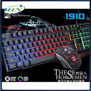 Bộ bàn phím và chuột giả cơ game r8 1910 led đa màu