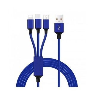 Cáp sạc chia 3 đầu cắm Micro USB/Type-C/dạng dây dù