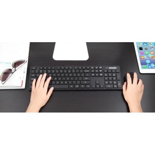 Bộ bàn phím và chuột không dây wireless philips c103/spt6103 siêu mỏng công nghệ silent giảm tiếng ồn - hàng chính hãng