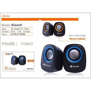 Loa vi tính v360 kisonli + s1 lót chuột cỡ bự game thủ